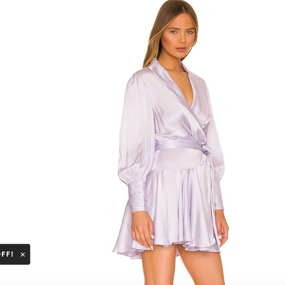 Zimmermann Silk Wrap Mini Dress